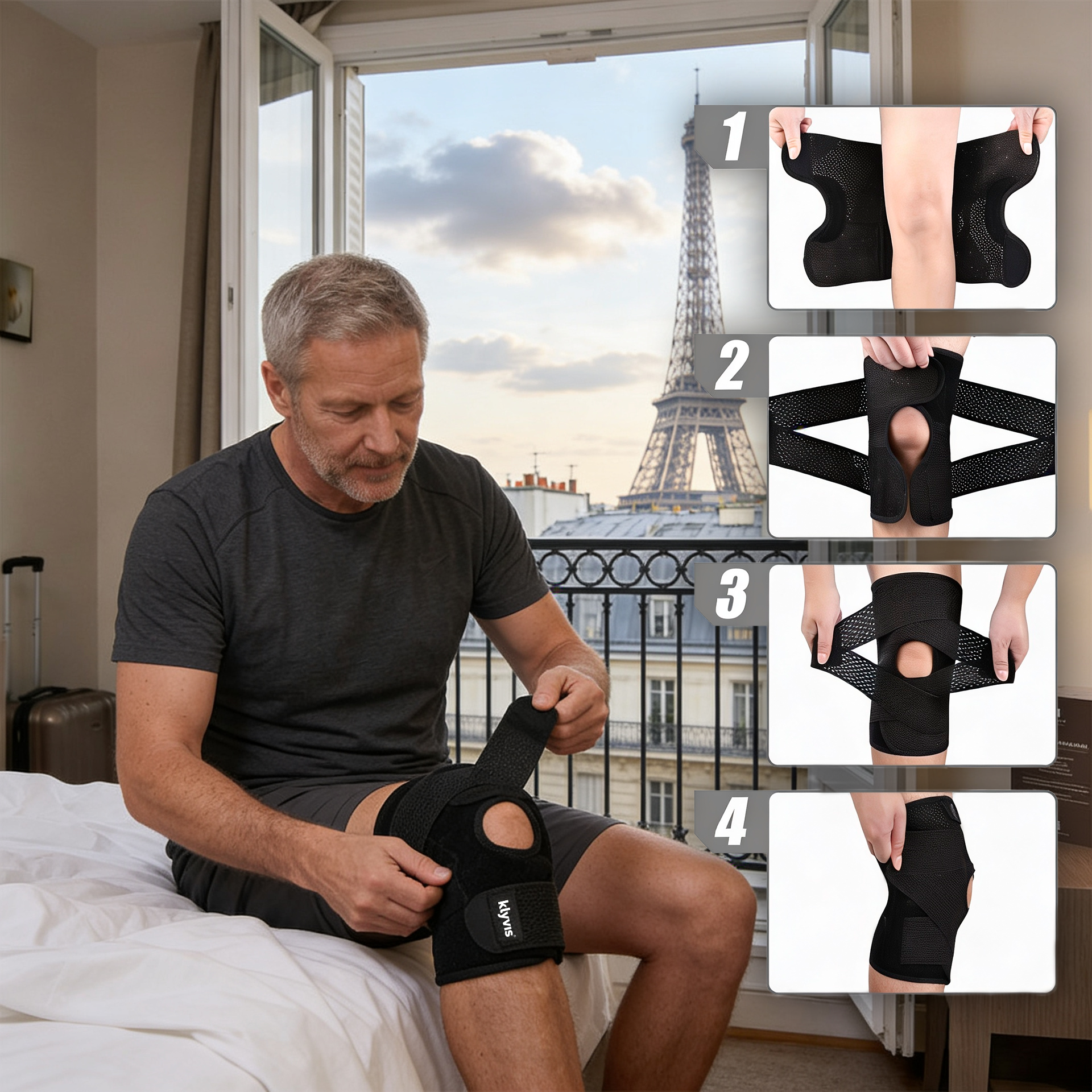 Knee brace for travellers