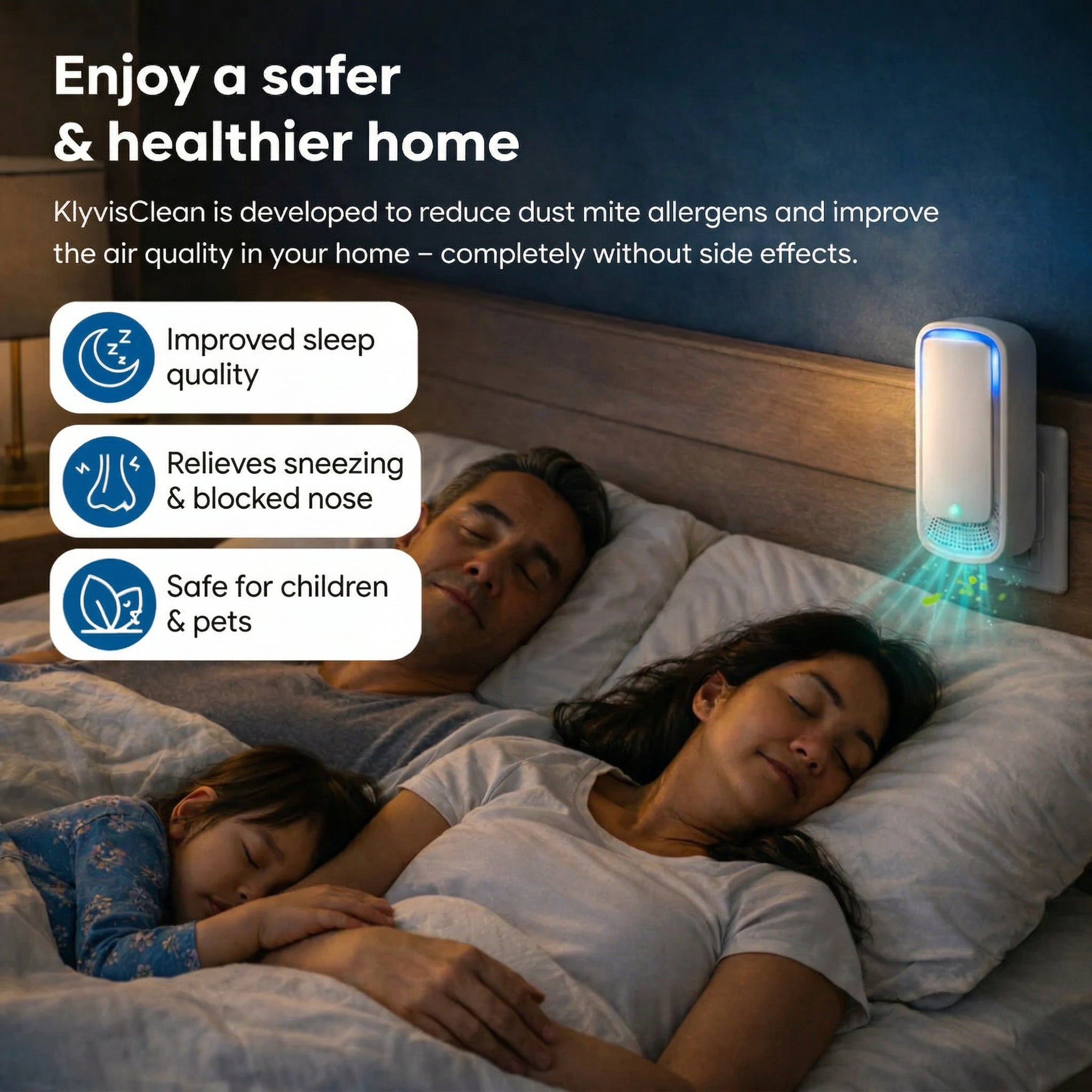 KlyvisClean™ Ultrasonic Dust & Allergy Purifier - Zero Filters
