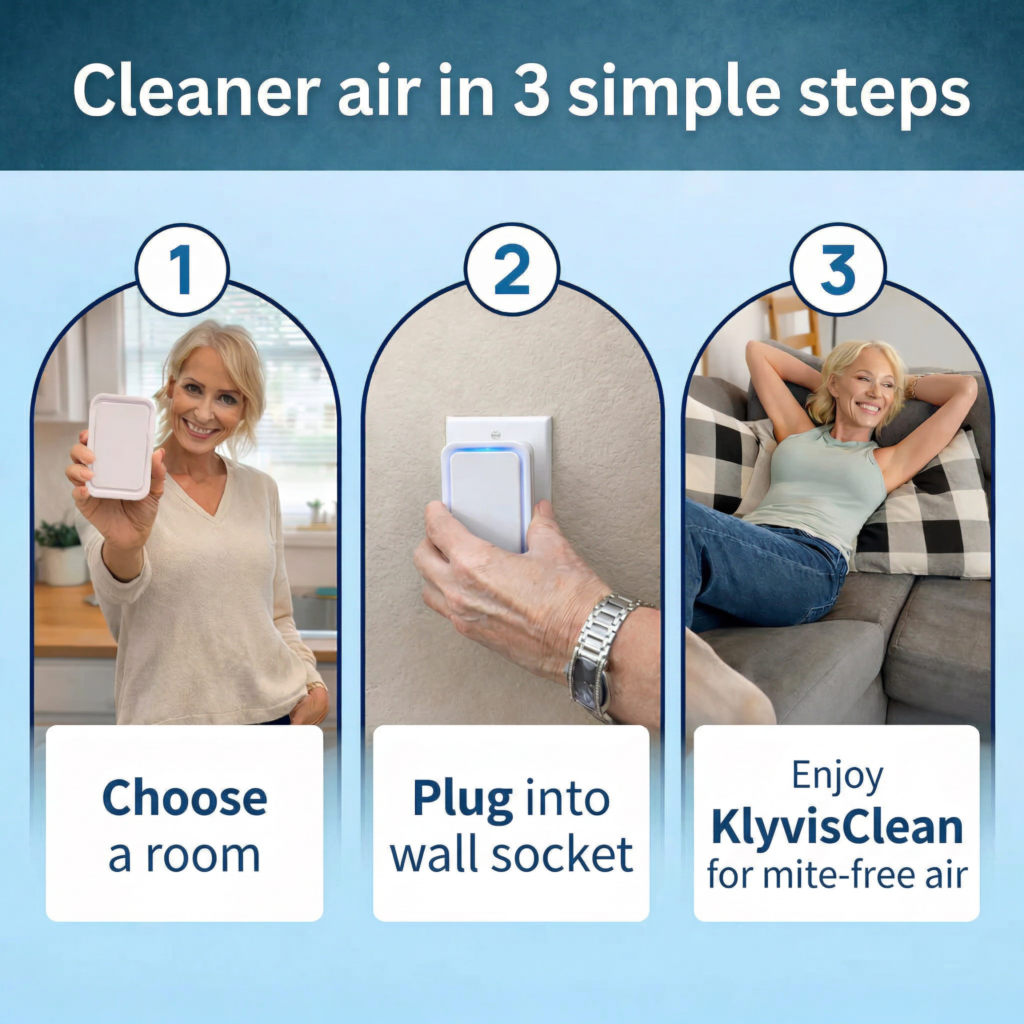 KlyvisClean™ Ultrasonic Dust & Allergy Purifier - Zero Filters