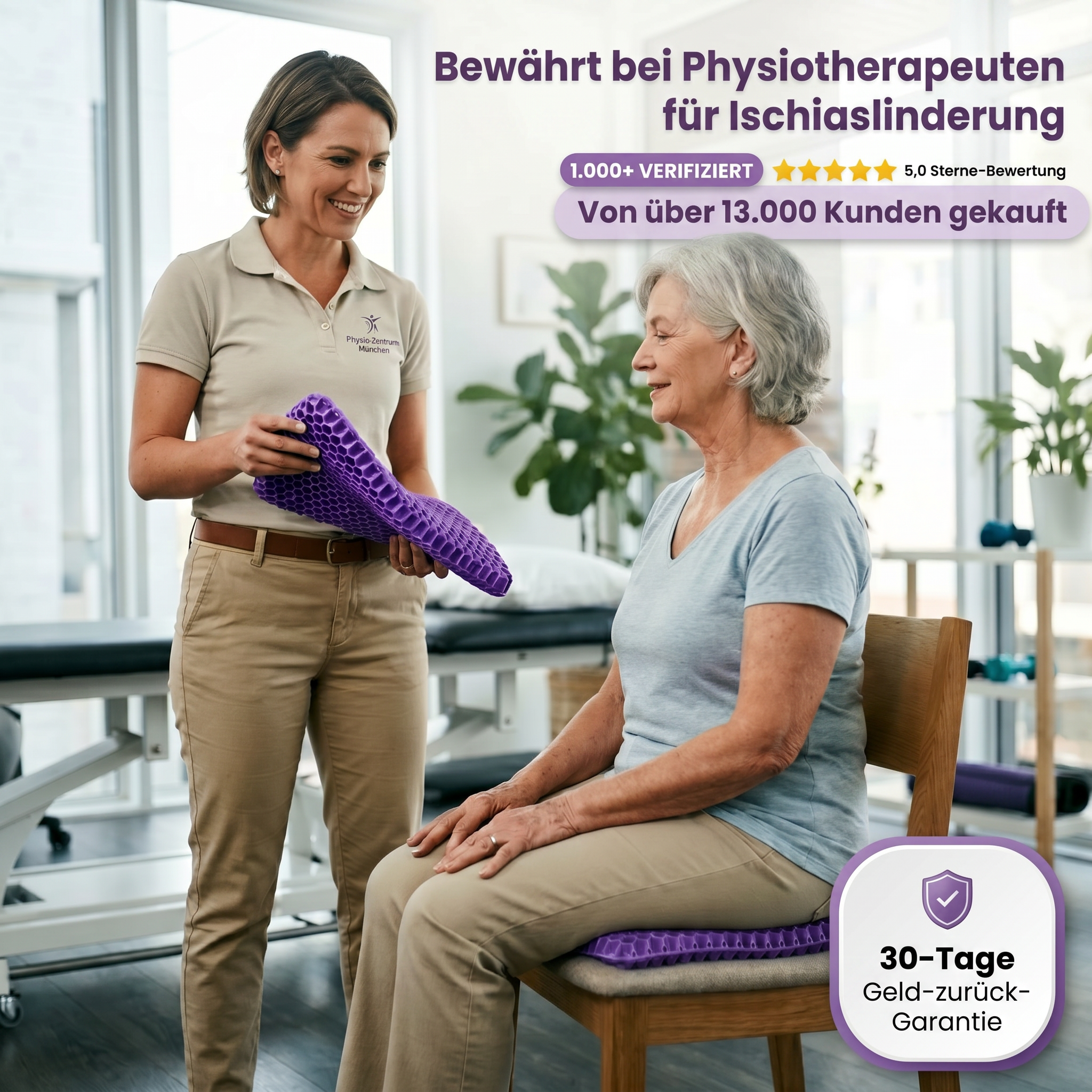 Klyvis™ Gel-Sitzkissen zur Entlastung bei Rücken- und Kreuzschmerzen